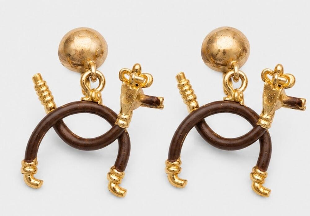 Vintage Mid-century Poodle Dog Dangle Earrings, Screw back, Figural sb-16